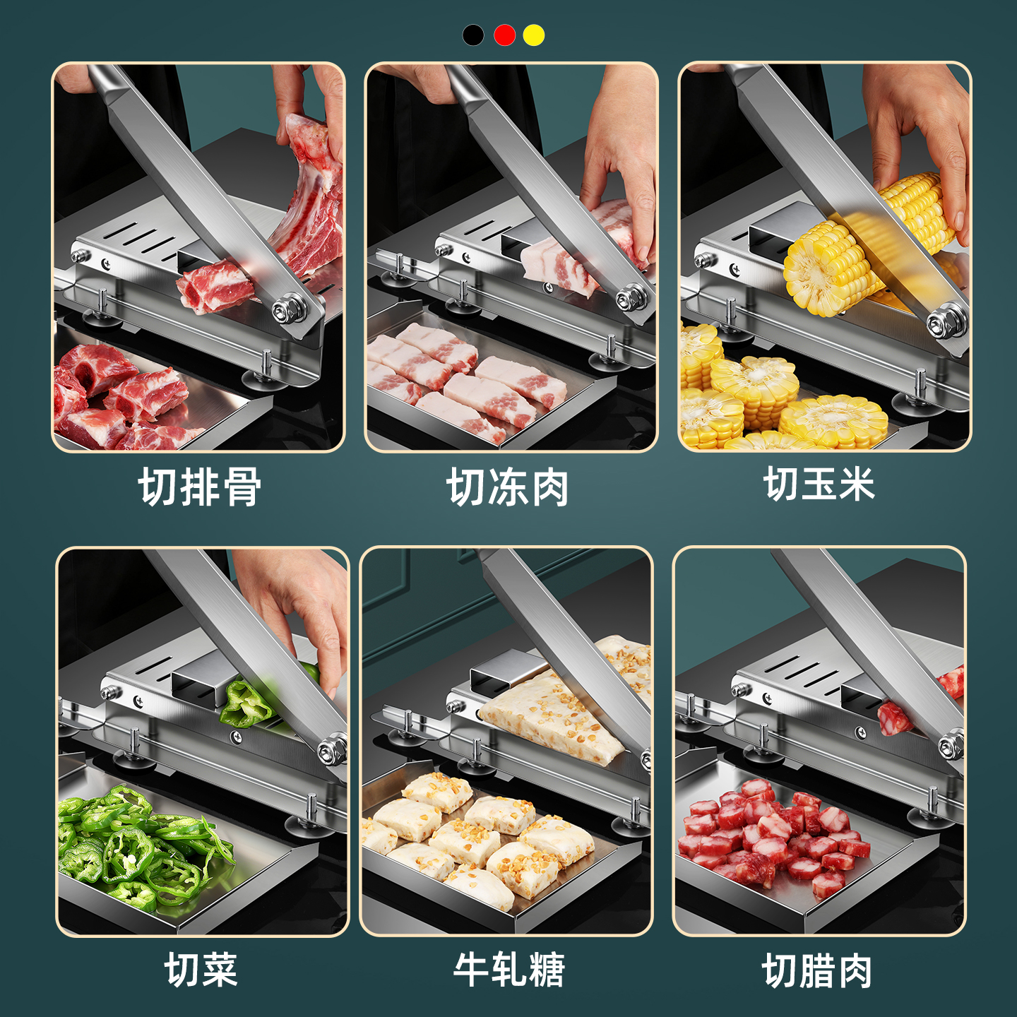 多功能铡刀家用小型不锈钢切骨机手动商用牛羊排骨切肉刀斩骨神器 - 图3