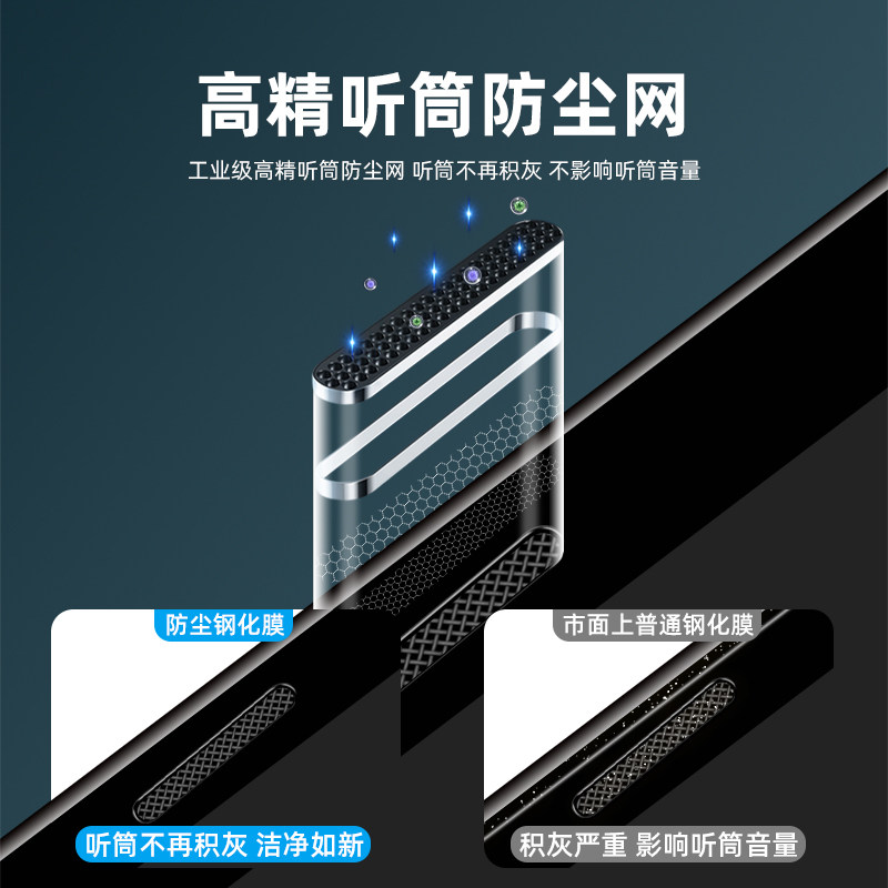 适用于iPhone8气囊钢化膜6splus全屏覆盖苹果se3防偷窥看7p/8plus听筒防尘抗摔指纹se2防碎边蓝光护眼保护膜