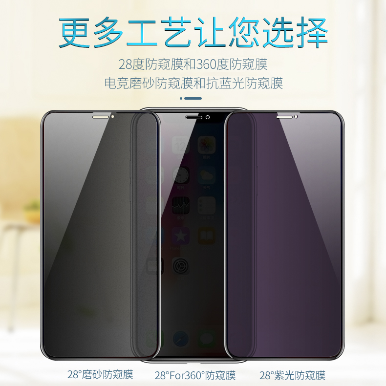 oppoA15S防窥钢化膜全屏覆盖防摔爆抗蓝光指纹玻璃刚化膜a15s防偷看窃隐私保护膜OPPOA15s原装屏保贴膜360度 - 图2