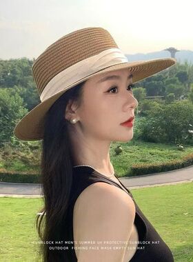 大帽檐度假赫本防晒遮阳风帽女