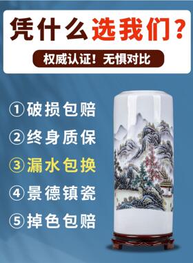 大号水培富贵竹专用陶瓷插花瓶瓷瓶新中式客厅景德镇陶瓷装饰摆件