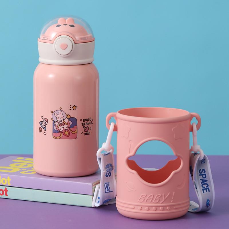 儿童保温杯带吸管水杯子食品级316小学生上学专用男女生宝宝水壶 - 图2