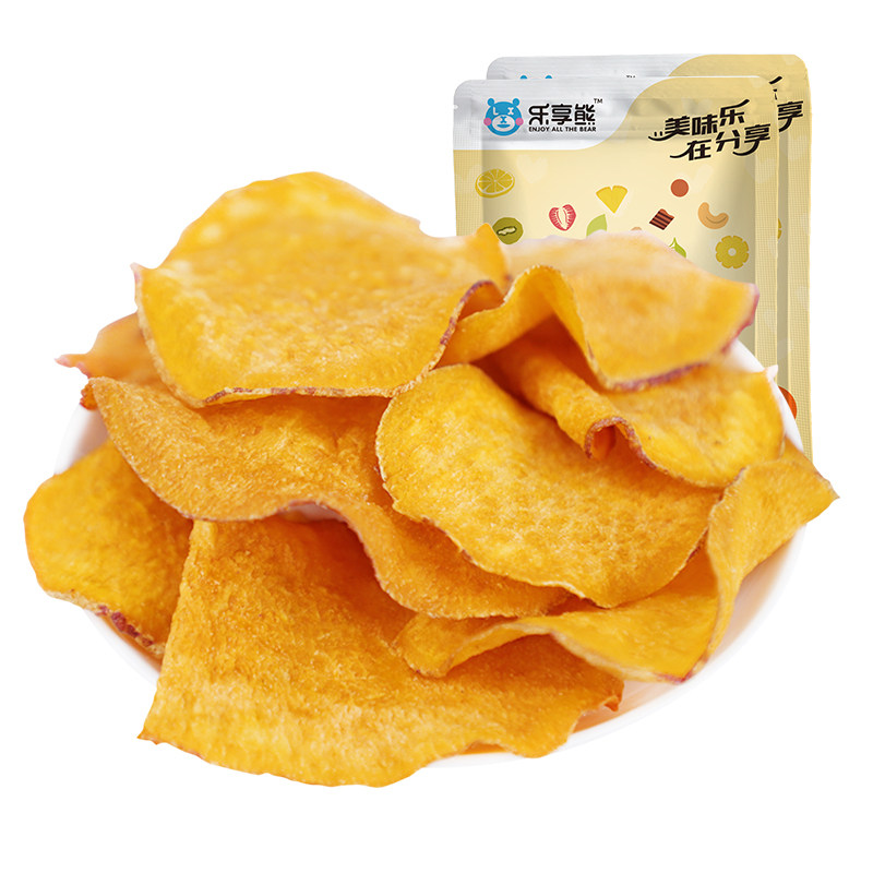 乐享熊红薯片香脆地瓜干片500g 乐享熊薯类制品