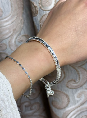 多宝招财吊坠足银流行手镯