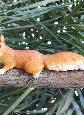 户外仿真动物松鼠雕塑园林花园摆件庭院草坪装饰树上挂件景观小品