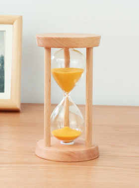 木质儿童刷牙防摔礼物沙漏计时器