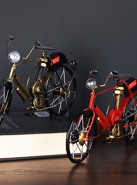 自行车复古风客厅玄关酒柜装饰品