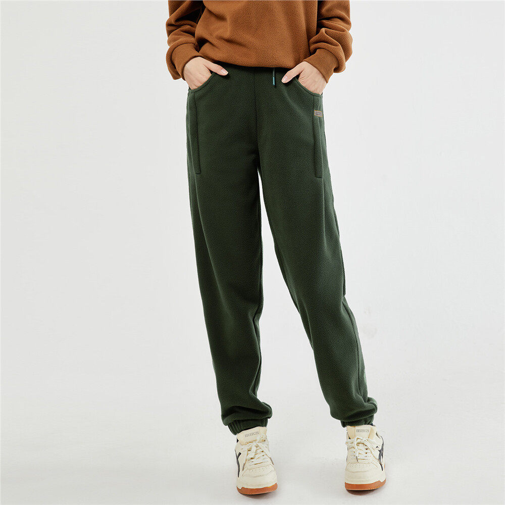 佐丹奴裤子女装摇粒绒针织品牌织标打褶松紧腰束脚卫裤 05413861,淘宝优惠券,粉丝福利购,淘宝优惠卷