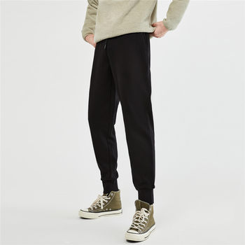 Giordano pants ຜູ້ຊາຍປະກອບ polar fleece knitted ວ່າງ elastic leggings sweatpants 18113612