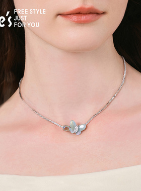 Shes巴比耶小蝴蝶项链
