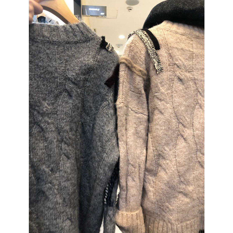 韩版宽松套头车厘子2020秋冬风毛衣 裳熏依品毛衣