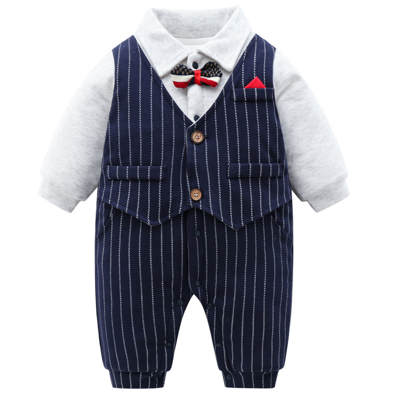 连体衣夹棉秋冬季装宝宝男保暖棉服 gqpg连身衣/爬服/哈衣