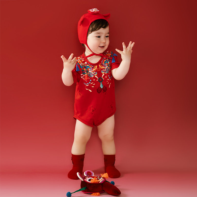 【会员专享福利 99元任选2件】婴童周岁礼服宝宝哈衣连体衣