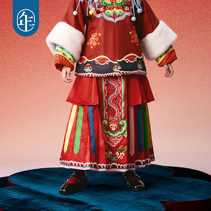 年衣童装女童马面裙新款儿童秋冬季半身裙中式唐装汉服表演服,淘宝优惠券,粉丝福利购,淘宝优惠卷