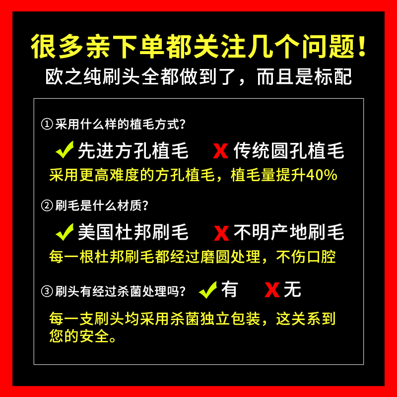 FAT翡特成人儿童电动牙刷刷头替换头软毛洁齿C520/6S/7S/T1通用 - 图1