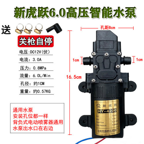 农用电动喷雾器水泵12V电机高压打药机配件马达大功率自吸泵 - 图2