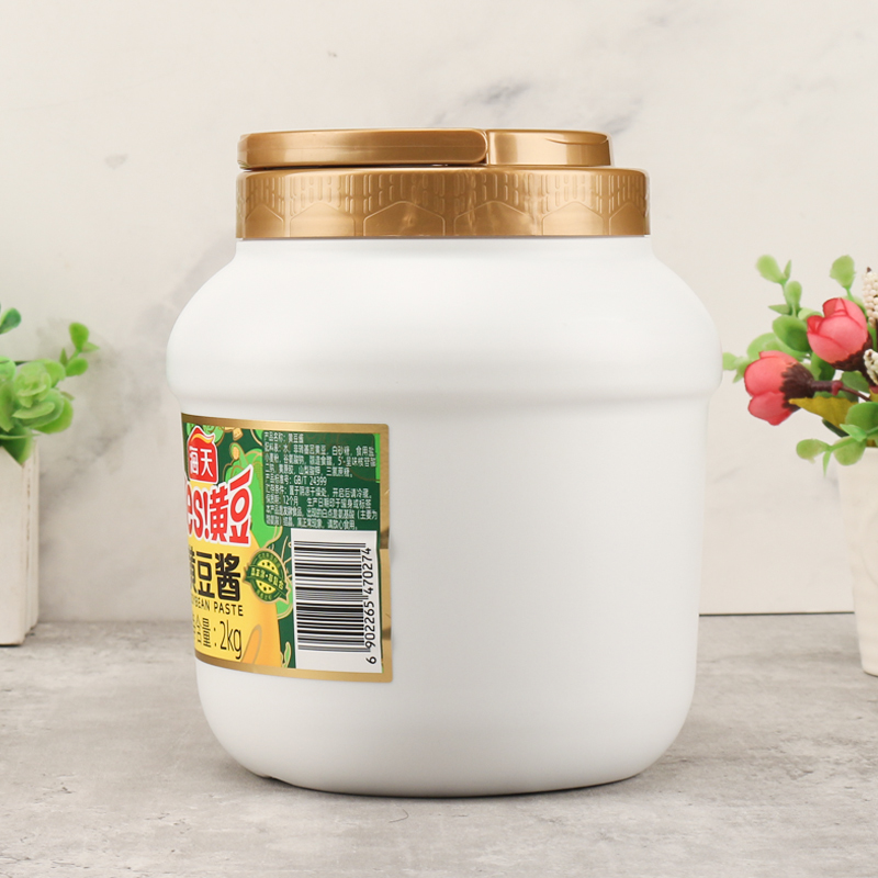 海天黄豆酱2kg*6桶整箱豆瓣酱蒸鱼烤肉火锅酱蘸酱炒菜炒饭调味料 - 图2