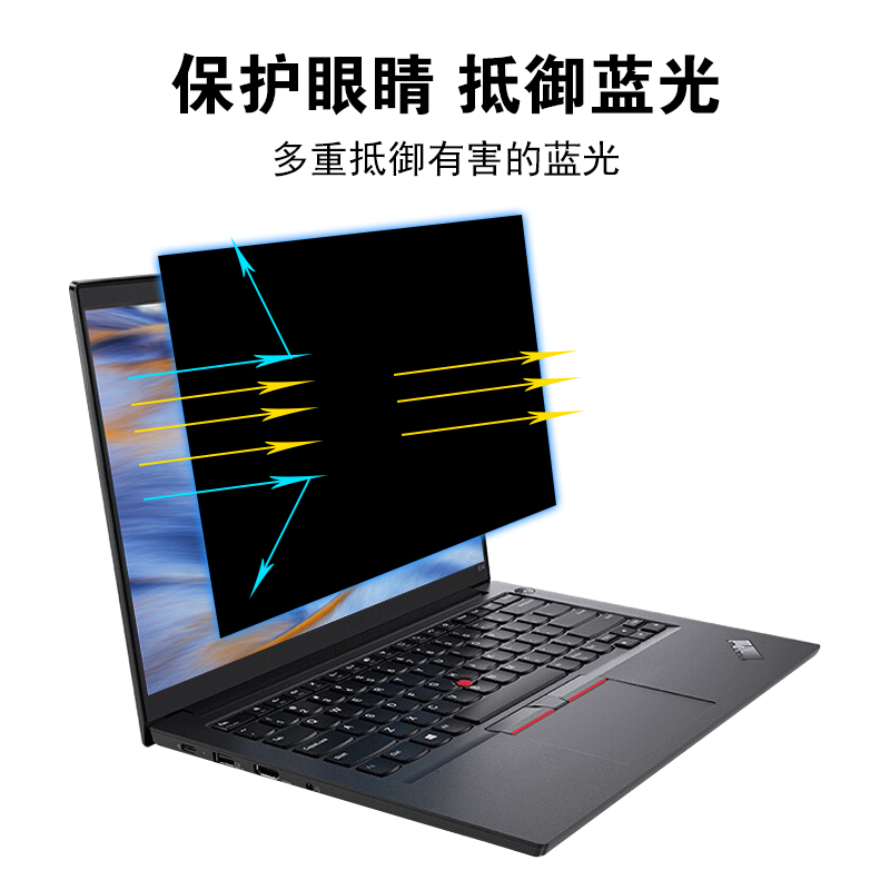 联想ThinkPad X1Carbon防窥膜新款窥视X390隐私290Tablet/Yoga14s笔记本X13不碎边evo防偷看x280卡条易取膜