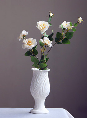 白色陶瓷干花创意水养家居装饰