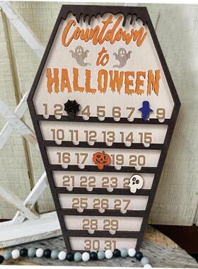 Halloween wooden props decorate countdown calendar signs万圣