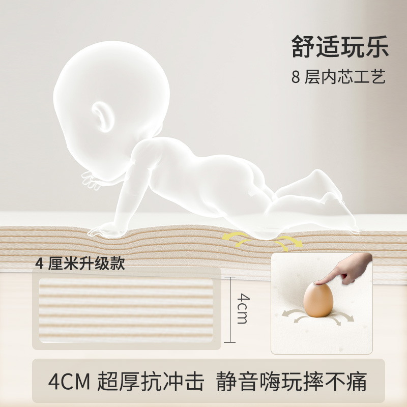 哈比树爬爬垫婴儿加厚家用爬行垫防摔儿童地垫可折叠安全无毒无味 - 图1