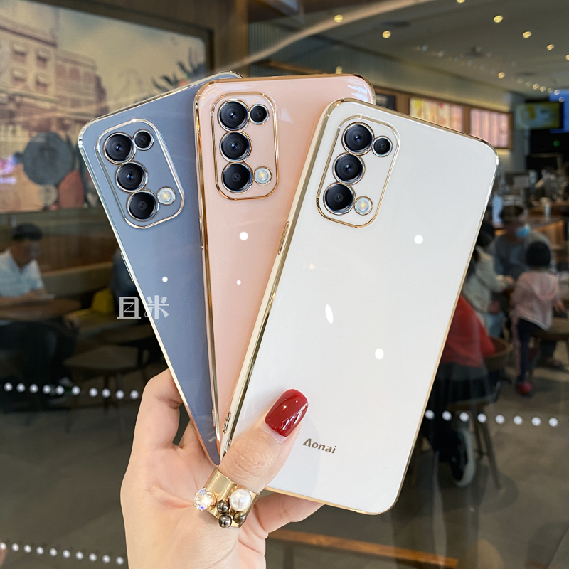 opporeno5pro手机壳reno6女新款reon4直边5k潮牌6全包镜头防摔硅胶por高档潮5g限量版2021保护套opopreno外壳-图2