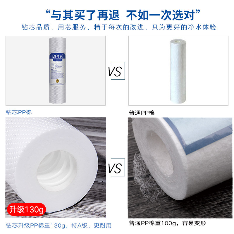 家用10寸pp棉芯前置三级纯水机滤芯 卡求净水器