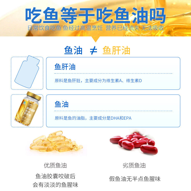 鱼油辅助降血脂伊路健深海+软胶囊 伊路健鱼油/深海鱼油