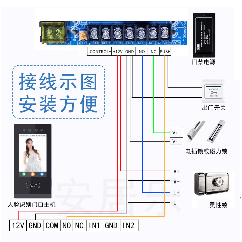 Anjule video intercom access control machine waterproof