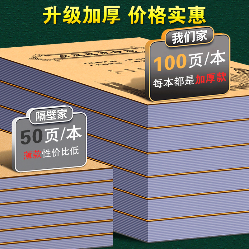 租房合约房东版房屋租赁协议书定制租金票据宿舍记账本民宿房子住房房租水电收租本酒店二联房租单出租房合同-图1