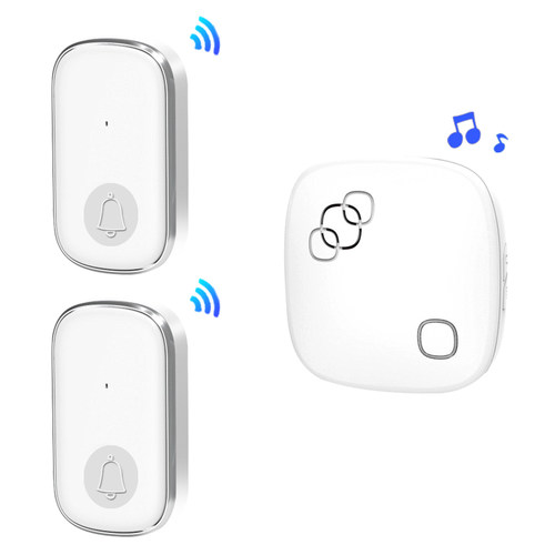 门铃电池款无线家用电池直流电免插电无线呼叫器铃超远距离一拖二 - 图1