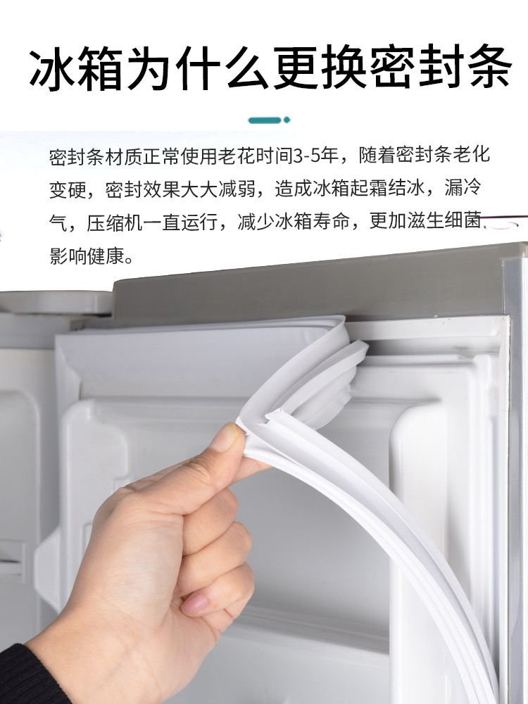 专用容声冰箱密封条门胶条通用配件冰柜门封条磁性原厂万能密封圈 - 图0