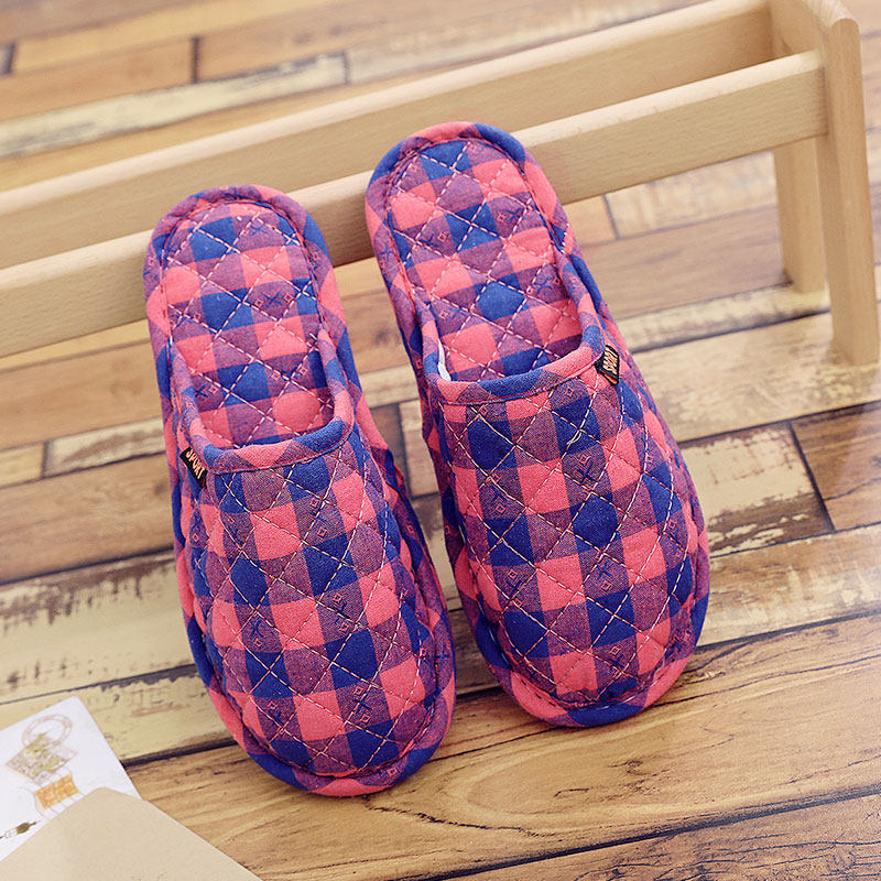 韩版室内家用防滑胶底情侣布艺软底拖鞋木地板秋冬四季包头棉拖鞋,淘宝优惠券,粉丝福利购,淘宝优惠卷