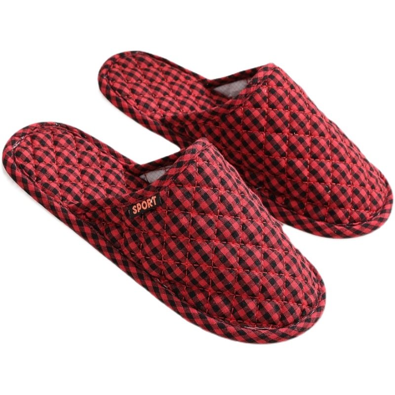 韩版室内家用防滑胶底情侣布艺软底拖鞋木地板秋冬四季包头棉拖鞋,淘宝优惠券,粉丝福利购,淘宝优惠卷