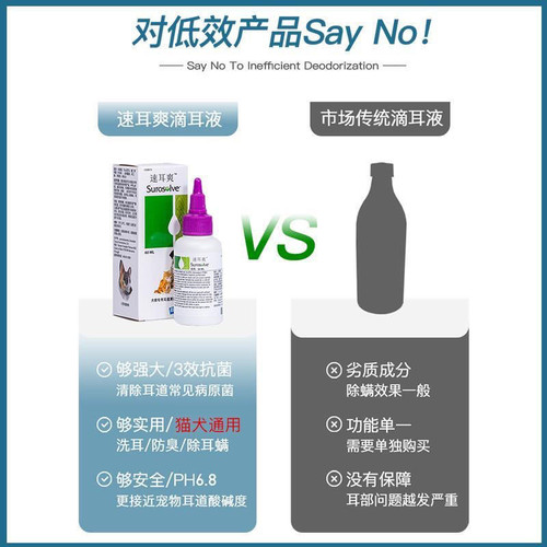 美国速耳爽滴耳液耳螨猫滴耳油宠物狗耳朵清洁中耳炎洗耳液125ml - 图1