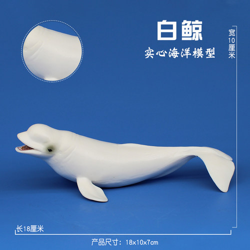 林畅模玩儿童仿真海洋生物动物模型玩具虎鲸蓝鲸白鲸抹香鲸独角鲸 - 图3