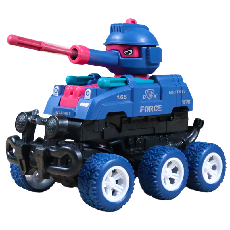儿童碰撞变形惯性坦克车可发射玩具仿真行走小车子模型男女孩礼品 - 图3