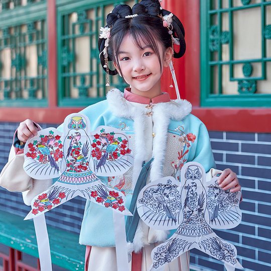 2025新款可飞迷你空白填色竹签风筝材料包DIY自制手工绘画带鱼竿