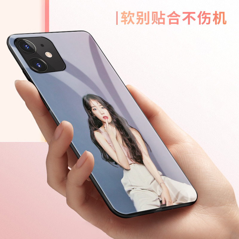 iu手机壳苹果11李知恩同款oppo周边vivo华为nova5pro韩国ins小米10网红iPhone11潮牌x定制照片xr李智恩p30pro-图3