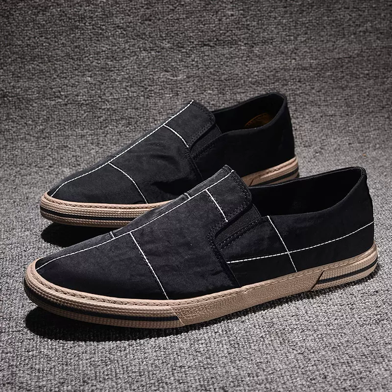 Канвасовые кеды для мужчин весна-лето, дышащие Slip-ons, универсальные лоферы, мужские повседневные кроссовки, старом Beijing cloth shoes