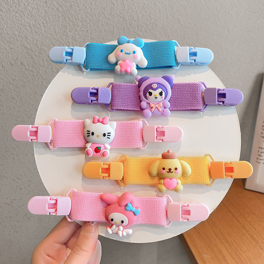 Kurome overalls anti-shoulder slipping artifact children's cartoon shoulder strap fixed clip cartoon baby sling anti-slip shoulder clip