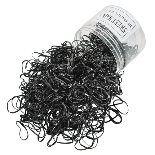 Детская одноразовая безвредная черная резинка для волос, не повреждает волосы