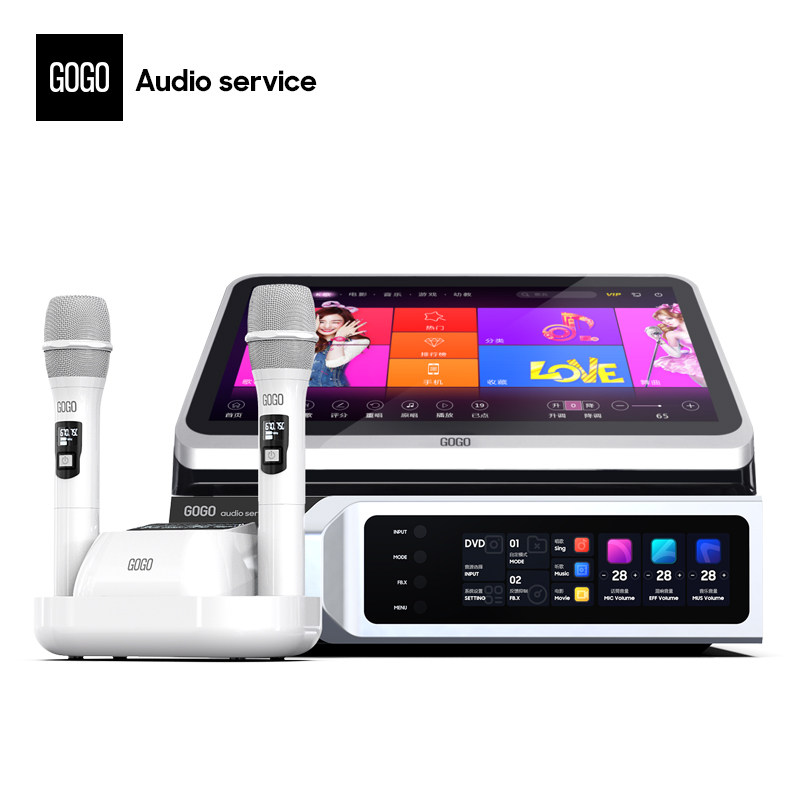 gogo c4家庭影院智能ktv音响话筒 新港湾影音KTV/卡拉OK音箱