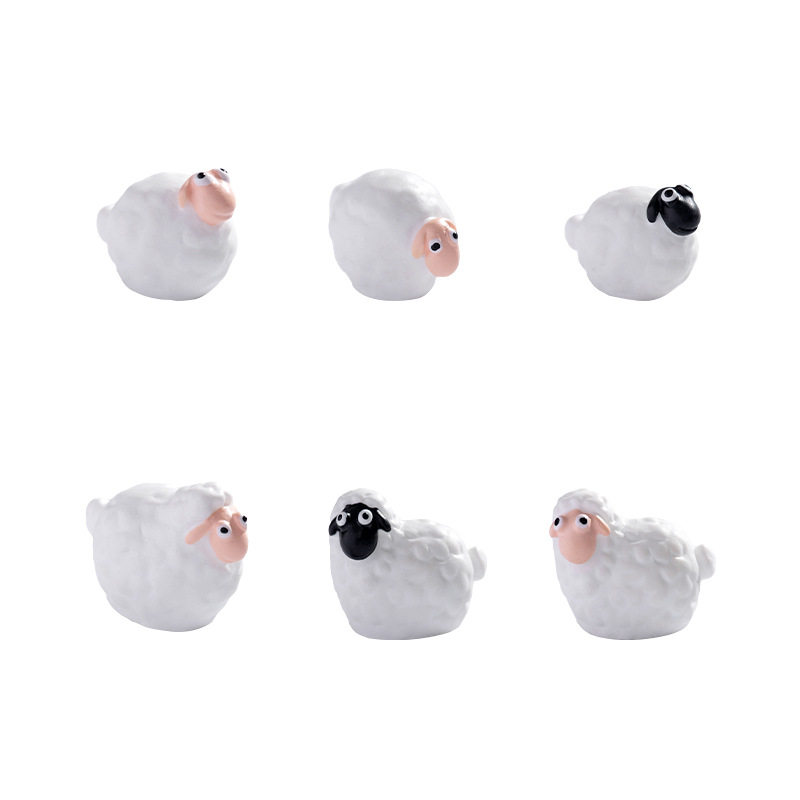 创意卡通可爱绵羊桌面小摆件家居装饰品办公室工位苔藓盆栽微景观,淘宝优惠券,粉丝福利购,淘宝优惠卷