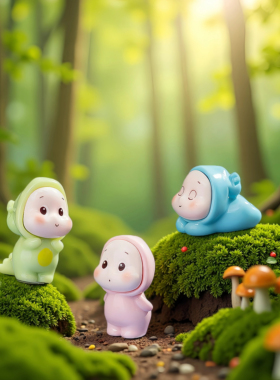 卡通星星人萌物公仔微景观摆件