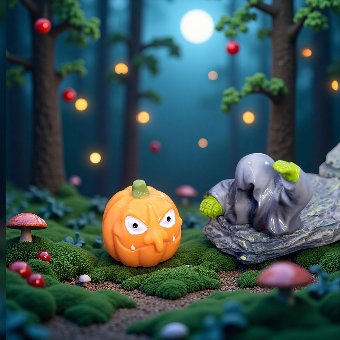 万圣节恐怖南瓜幽灵恶魔树脂摆件diy装饰品配件微景观桌面小摆件,淘宝优惠券,粉丝福利购,淘宝优惠卷