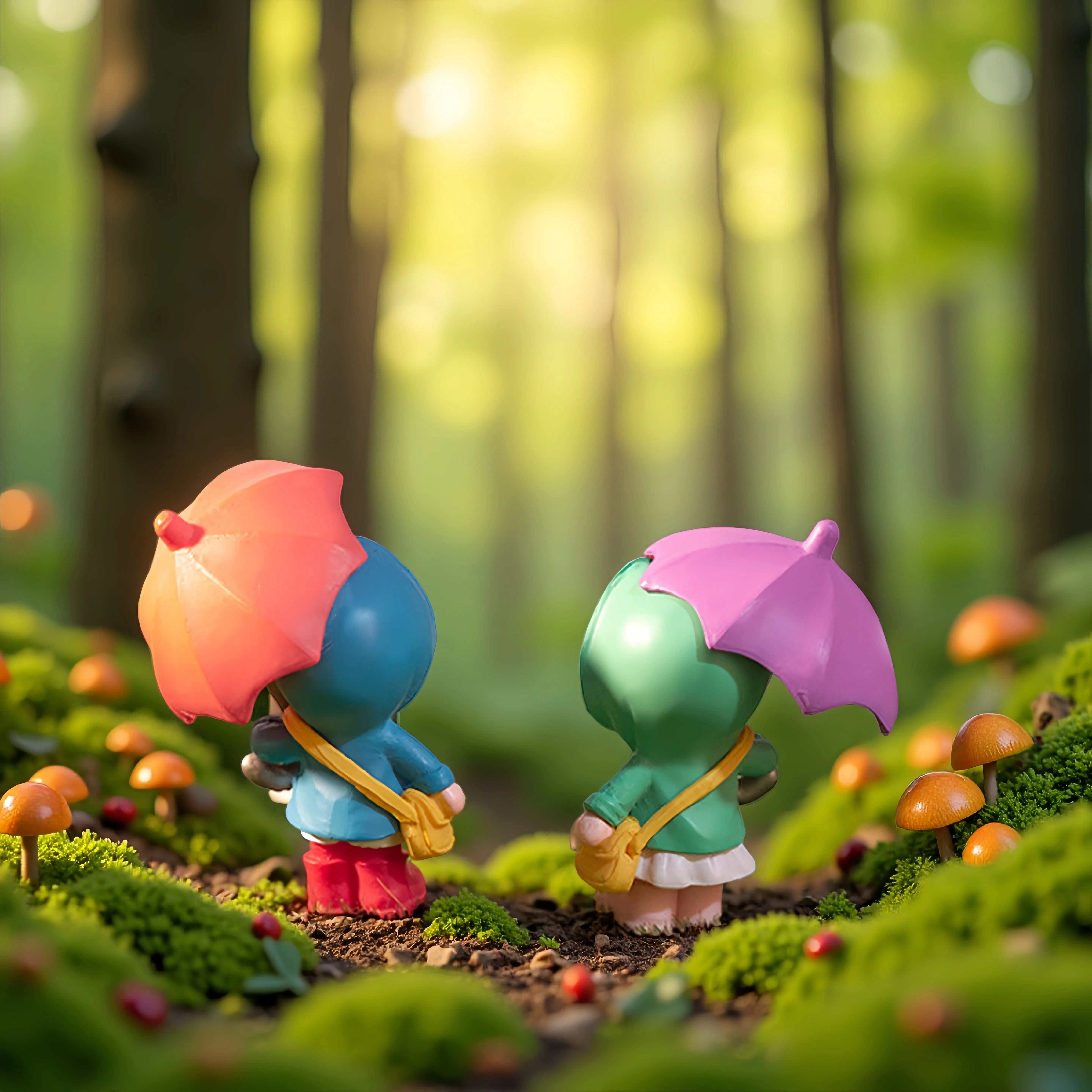 苔藓微景观造景雨伞娃娃治愈桌面小摆件玩偶情绪解压盆景装饰品,淘宝优惠券,粉丝福利购,淘宝优惠卷