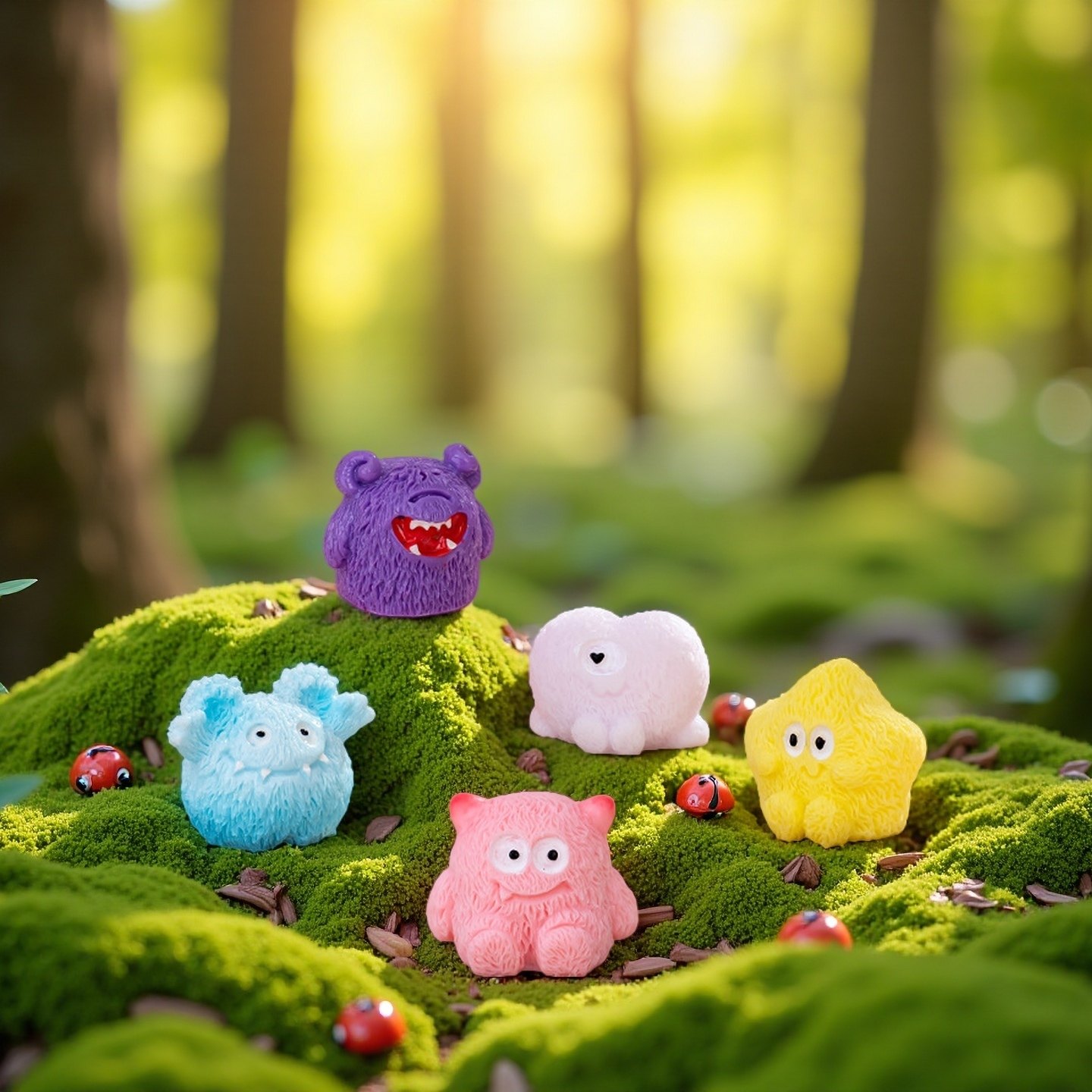 无聊了摆个搞怪小毛怪情绪解压打发时间娃娃屋装饰品桌面小摆件,淘宝优惠券,粉丝福利购,淘宝优惠卷