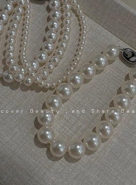 日系coopkoop玻璃珍珠手链高品质轻奢风简约ins气质正圆珍珠手饰