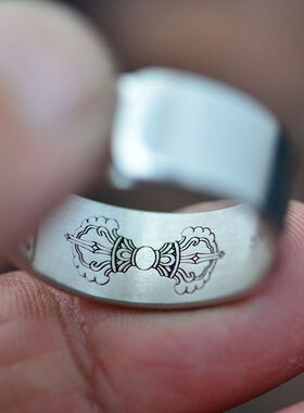 日系coopkoop990银手工制作九结金刚铠甲银戒指 伏藏